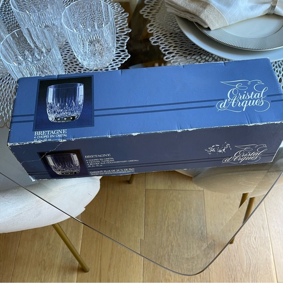 Vintage Set of 4 Crystal D'Arques Old Fashioned On the Rock Glasses - Picture 9 of 10